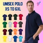 UNEEK Plain Unisex Polo Shirts UC101, Classic Casual Work Polo shirt 1 & 3 Lot