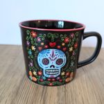 Large Sugar Skull Mug Halloween Day Of The Dead Goth Floral Prima Design