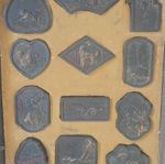 UNUSED ANTIQUE Collection Ink Cakes of the Twelve Zodiac Animals