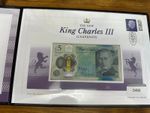 “The New King Charles III £5 Banknote" first day cover