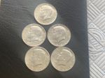 1964 Kennedy Half Dollar (5 coins) these are in immaculate condition (see pics) 