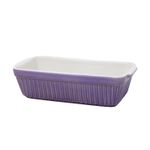 Baking Dish Purple Ceramic Roaster Handles Rectangular 22.5cm Oven Casserole
