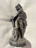 19th Century Antique Spelter Sculpture L’Automne After Mathurin Moreau