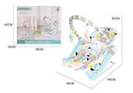 3-in-1 Baby Rocker Bouncer Toddler Chair Music Playmat Piano Blue