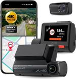 Mio MiVue 955WD Duo 4K Dash Cam Front and Rear — STARVIS 2 HDR Night Vision, 4K+