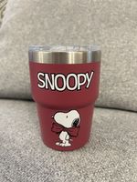 Peanuts Snoopy Stainless Steel Drink Through Mug 470ml primark 