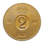Sweden 2 Ore 1960 Coin Z555