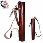 Archery Back Arrow Quiver Genuine Cow Leather Arrow Holder Traditional Handmade