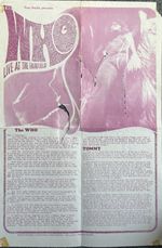 The Who 1969 Quad / Wall gig  Poster Flyer Fairfield Halls original Vintage