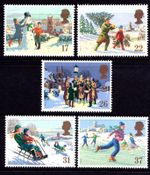 GB MNH MINT STAMP SET 1990 Christmas SG 1526-1530 UMM
