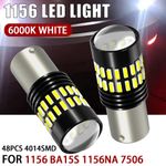 2Pcs 1156 BA15S 7506 LED Canbus Reverse 1156 Fog Brake Indicator Light Bulbs 12V