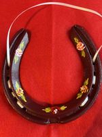 Hand Painted Canal Ware Horseshoe’s available in different colours 