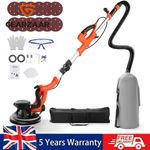 1000W Electric Power Drywall Sander Dry Wall Sander Vacuum Attachment &LED Light