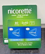 4 x 20 Nicorette Cools Icy Mint  2mg/4mg  Lozenge Nicotine Lozenges Quit Smoking