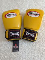 Twins Special Muay Thai Boxing Gloves 16oz In Yellow Brand New With Tags