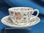 Minton Haddon Hall Green Edge Tea Cup and Saucer