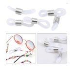 Eyeglasses Chain Ends Long Spring Clear Silicone Retainer Connectors Adjustable