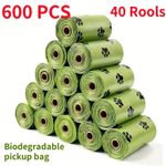 600 Dog Poop Bags Rolls Poo Waste Biodegradable Doggy Large Strong Thick Pet Eco