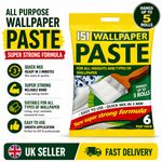All Purpose Wallpaper Paste Ready in 3 Minutes Super Strong Adhesive 5 Rolls