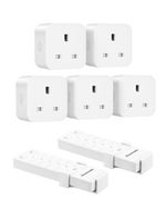 DEWENWILS 5-Pack Remote Control Sockets Kit, 13A 3120W, 30M Range, 2 Remotes