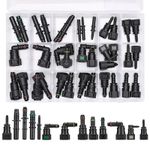 36 PCS Fuel Line Quick Connector Set, 12 Sizes 7.89mm, 9.49mm, 9.89mm, Black