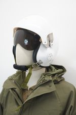 Repro MIG Fighter Pilot Helmet MIG-21 Visor Fighter Jet Army Air Force White