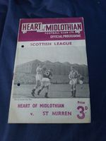 Heart of Midlothian v St Mirren  16/1/1954 Pin Holes Hearts 