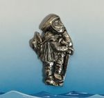 Medieval Pilgrim Silver Pewter Pin Badge (P)