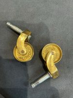 2 x Genuine Howe London Brass Swivel Castors Antique Chair Furniture Fittings