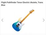 Flight Pathfinder Tenor Electric Ukulele with Gig Bag and Accessories