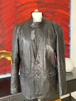 Black Leather Blazer Jacket Vintage 90s Men’s Size 40