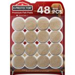 Chair Pads Floor Protectors X-PROTECTOR 48 PCS 25mm - Felt Furniture Pads