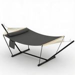 Freestanding Pocket Outdoor Hammock with Stand Camping Hammock w/ Headrest Side
