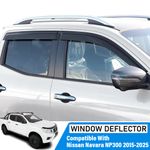 For Nissan Navara NP300 D23 2015-2025 Wind Deflectors Rain Guard Sun Shade Visor