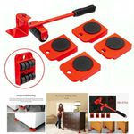 5 PCS Heavy Duty Furniture Shifter Lifter Set Wheel Moving Removal Slider Moving