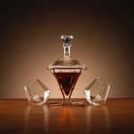 DIAMOND DECANTER WITH STAND AND GLASSES / TUMBLERS Whiskey