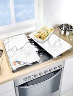 Hob Covers Chopping Board Worktop Surface Protectors Set Of 2 Marble
