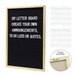 45cm Felt Letter Board 294pc Wooden Frame Changeable Message Sign Black Felt Kit
