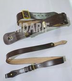 Sam Brown Belt with Brown Shoulder Strap with Buckle REAL LEATHER *TOP QUALITY*