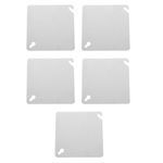 5Pcs Metal Electrical Box Cover Plates Silver Iron Panel Cover Set
