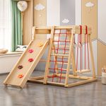 Wooden Climbing Frame with Slide & Ladder In/Outdoor Kids Toddler Playground Set