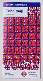 LONDON UNDERGROUND TUBE MAP Dec 2014 TFL Transport for London Railway Trains LUL