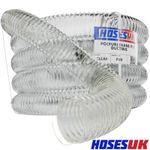 Clear PU Flexible Ducting Hose - Dust & Fume Extraction Ventilation Woodworking