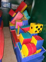 Large Amount Of Childrens Soft Play Shapes And Mats In Multiple Colors And Sizes