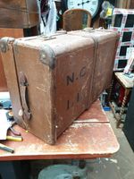 antique vintage travel trunk chest