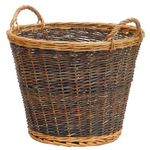 Manor Two Tone Wicker Log Basket With Handles - 46x50cm