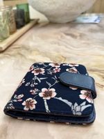 Handmade Navy Floral Purse / Wallet New Good Condition