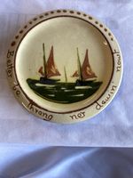 Vintage Devon Motto Ware Plate Torquay Devon England Sail Boats Hand Paint