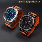 Silicone Band with Metal Alloy Bumper Case for Samsung Galaxy Watch Ultra 47mm