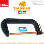 8" HILKA 200mm Heavy Duty G Clamp Cast Iron DIY Copper Plated Thread UK FREE P&P